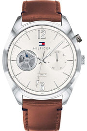  Shop Authentic Tommy Hilfiger Deacon White Dial Brown Leather Strap Watch for Men - 1791550 - Luxxuri