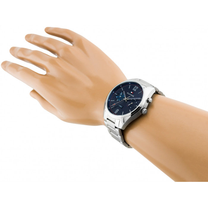  Shop Authentic Tommy Hilfiger Deacan Blue Dial Silver Steel Strap Watch for Men - 1791551 - Luxxuri
