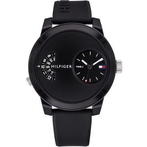  Shop Authentic Tommy Hilfiger Denim Black Dial Black Rubber Strap Watch for Men - 1791555 - Luxxuri