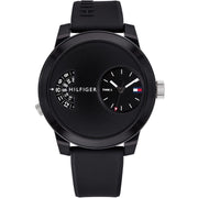  Shop Authentic Tommy Hilfiger Denim Black Dial Black Rubber Strap Watch for Men - 1791555 - Luxxuri
