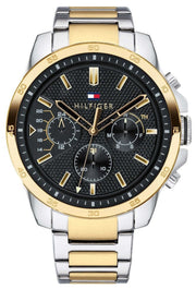  Shop Authentic Tommy Hilfiger Decker Chronograph Black Dial Two Tone Steel Strap Watch for Men - 1791559 - Luxxuri