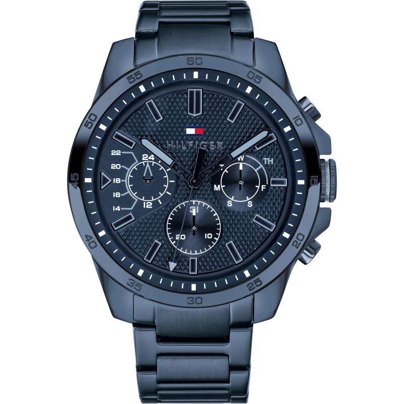  Shop Authentic Tommy Hilfiger Decker Chronograph Blue Dial Blue Steel Strap Watch for Men - 1791560 - Luxxuri