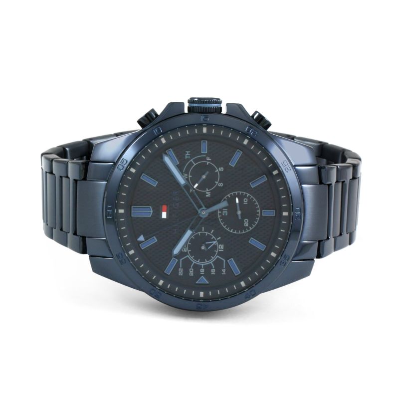  Shop Authentic Tommy Hilfiger Decker Chronograph Blue Dial Blue Steel Strap Watch for Men - 1791560 - Luxxuri