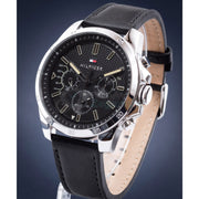  Shop Authentic Tommy Hilfiger Decker Black Dial Black Leather Strap Watch for Men - 1791563 - Luxxuri