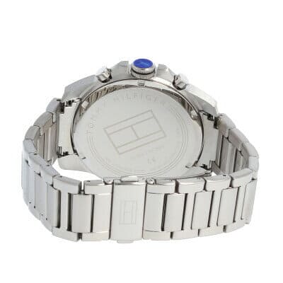  Shop Authentic Tommy Hilfiger Iconic Quartz Black Dial Silver Steel Strap Watch for Men - 1791564 - Luxxuri
