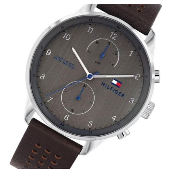  Shop Authentic Tommy Hilfiger Chase Quartz Brown Dial Brown Leather Strap Watch for Men - 1791579 - Luxxuri