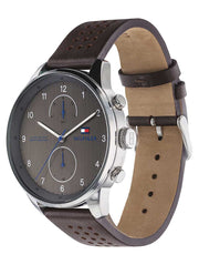  Shop Authentic Tommy Hilfiger Chase Quartz Brown Dial Brown Leather Strap Watch for Men - 1791579 - Luxxuri