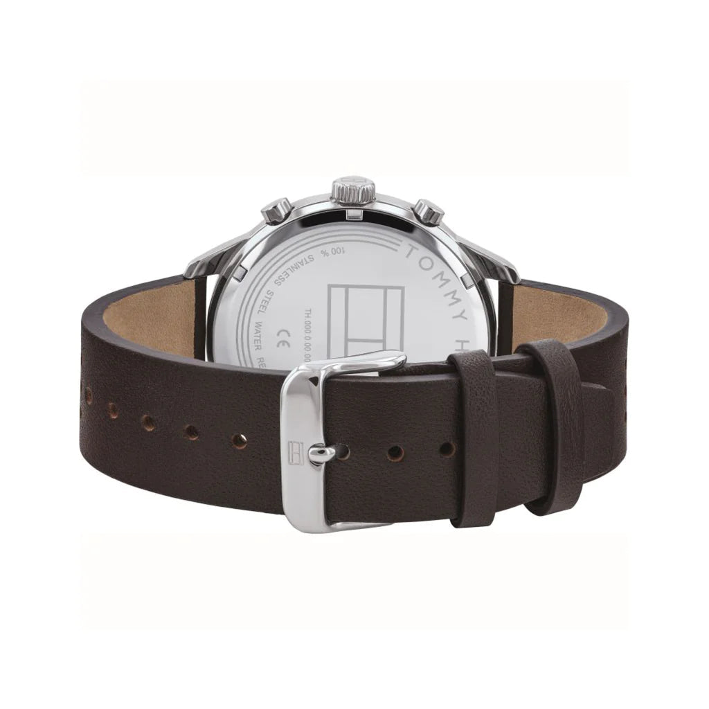  Shop Authentic Tommy Hilfiger Chase Quartz Brown Dial Brown Leather Strap Watch for Men - 1791579 - Luxxuri