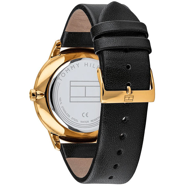  Shop Authentic Tommy Hilfiger Hunter White Dial Black Leather Strap Watch for Men - 1791606 - Luxxuri
