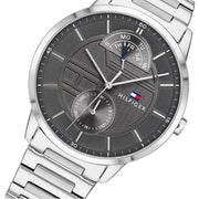  Shop Authentic Tommy Hilfiger Hunter Grey Dial Silver Steel Strap Watch for Men - 1791608 - Luxxuri