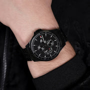  Shop Authentic Tommy Hilfiger Shawn Quartz Black Dial Black Steel Strap Watch for Men - 1791611 - Luxxuri