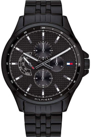  Shop Authentic Tommy Hilfiger Shawn Quartz Black Dial Black Steel Strap Watch for Men - 1791611 - Luxxuri