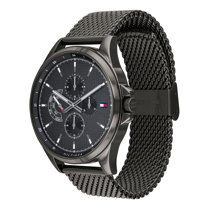  Shop Authentic Tommy Hilfiger Shawn Chronograph Quartz Grey Dial Grey Mesh Bracelet Watch for Men - 1791613 - Luxxuri
