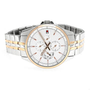  Shop Authentic Tommy Hilfiger Shawn Quartz White Dial Two Tone Steel Strap Watch for Men - 1791617 - Luxxuri
