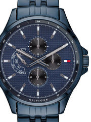  Shop Authentic Tommy Hilfiger Shawn Quartz Blue Dial Blue Steel Strap Watch for Men - 1791618 - Luxxuri