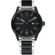  Shop Authentic Tommy Hilfiger Sneaker Quartz Black Dial Two Tone Steel Strap Watch for Men - 1791619 - Luxxuri