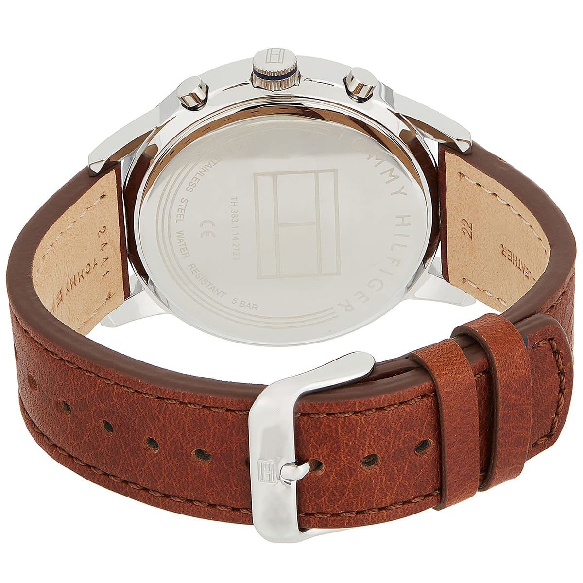  Shop Authentic Tommy Hilfiger Kyle Multifunction Blue Dial Brown Leather Strap Watch for Men - 1791629 - Luxxuri