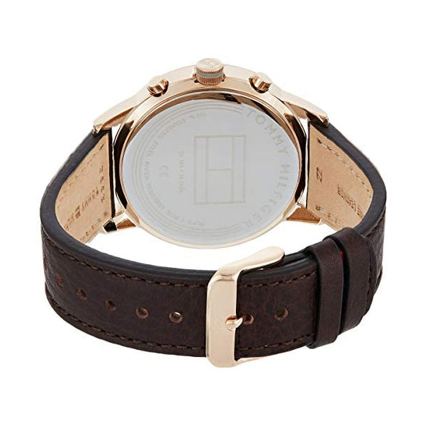  Shop Authentic Tommy Hilfiger Multi Function Chronograph Black Dial Brown Leather Strap Watch for Men - 1791631 - Luxxuri