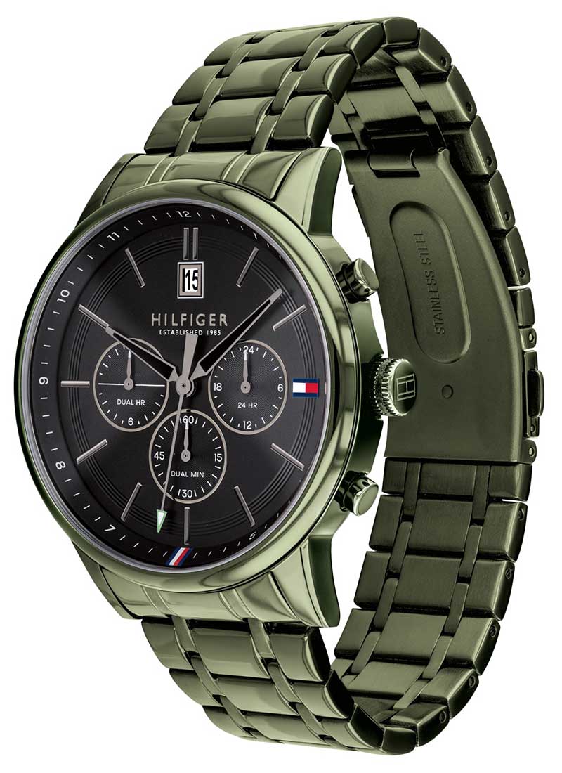 Shop Authentic Tommy Hilfiger Quartz Black Dial Black Steel Strap Watch for Men - 1791634 - Luxxuri
