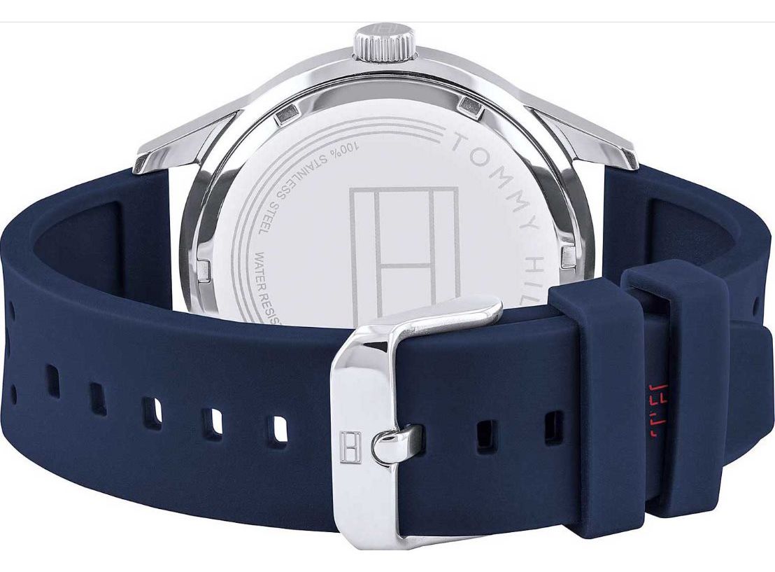  Shop Authentic Tommy Hilfiger Austin Quartz Blue Dial Blue Rubber Strap Watch for Men - 1791635 - Luxxuri