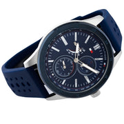  Shop Authentic Tommy Hilfiger Austin Quartz Blue Dial Blue Rubber Strap Watch for Men - 1791635 - Luxxuri