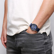  Shop Authentic Tommy Hilfiger Austin Quartz Blue Dial Blue Rubber Strap Watch for Men - 1791635 - Luxxuri