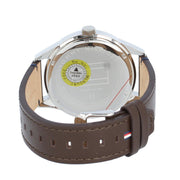  Shop Authentic Tommy Hilfiger Austin Grey Dial Brown Leather Strap Watch for Men - 1791637 - Luxxuri