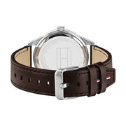  Shop Authentic Tommy Hilfiger Austin Grey Dial Brown Leather Strap Watch for Men - 1791637 - Luxxuri