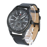  Shop Authentic Tommy Hilfiger Austin Black Dial Black Leather Strap Watch for Men - 1791638 - Luxxuri