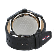  Shop Authentic Tommy Hilfiger Austin Black Dial Black Leather Strap Watch for Men - 1791638 - Luxxuri