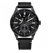  Shop Authentic Tommy Hilfiger Austin Black Dial Black Leather Strap Watch for Men - 1791638 - Luxxuri