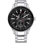  Shop Authentic Tommy Hilfiger Austin Black Dial Silver Steel Strap Watch for Men - 1791639 - Luxxuri