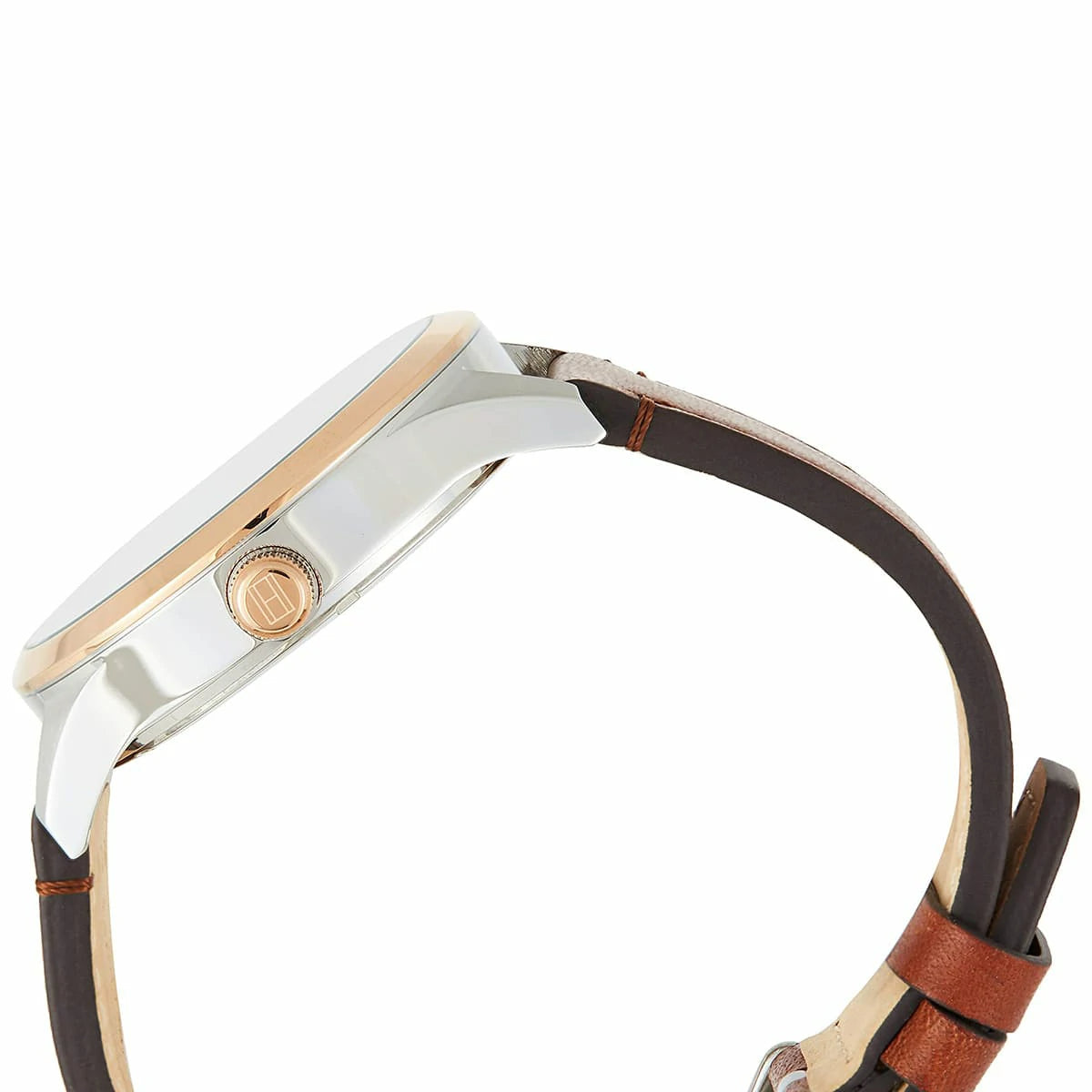  Shop Authentic Tommy Hilfiger Spencer Blue Dial Brown Leather Strap Watch for Men - 1791642 - Luxxuri