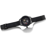  Shop Authentic Tommy Hilfiger Spencer Skeleton Black Dial Black Mesh Bracelet Watch for Men - 1791644 - Luxxuri
