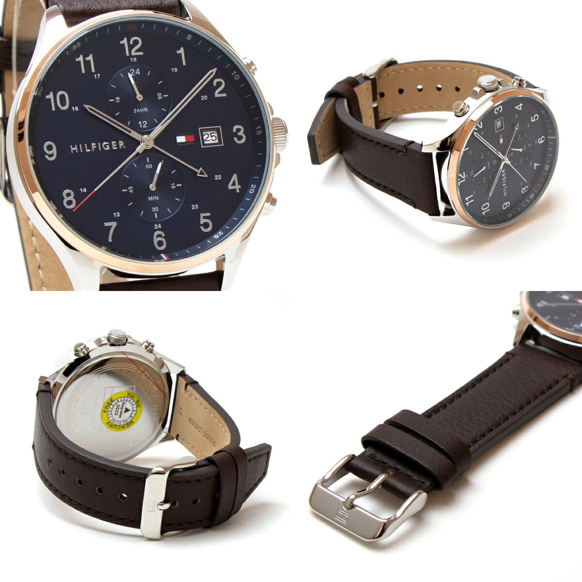  Shop Authentic Tommy Hilfiger West Chronograph Blue Dial Brown Leather Strap Watch For Men - 1791712 - Luxxuri