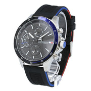  Shop Authentic Tommy Hilfiger Bank Quartz Black Dial Black Rubber Strap Watch for Men - 1791724 - Luxxuri