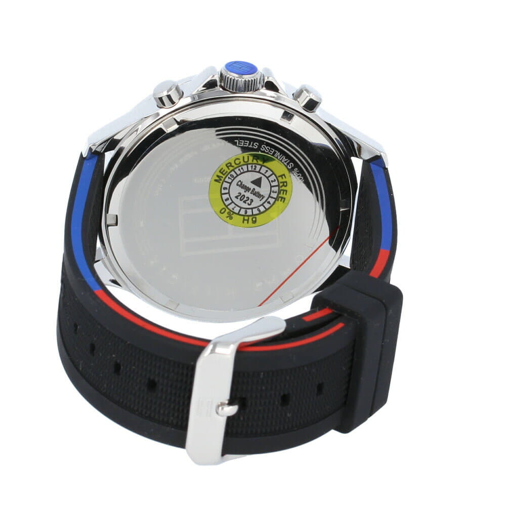  Shop Authentic Tommy Hilfiger Bank Quartz Black Dial Black Rubber Strap Watch for Men - 1791724 - Luxxuri