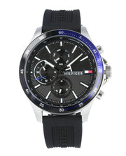  Shop Authentic Tommy Hilfiger Bank Quartz Black Dial Black Rubber Strap Watch for Men - 1791724 - Luxxuri