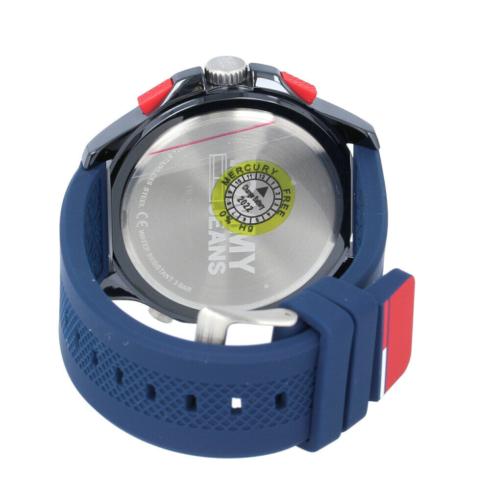  Shop Authentic Tommy Hilfiger Digital Analog Blue Dial Blue Rubber Strap Watch For Men - 1791761 - Luxxuri