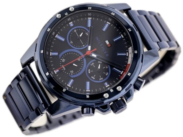  Shop Authentic Tommy Hilfiger Mason Blue Dial Blue Steel Strap Watch for Men - 1791789 - Luxxuri