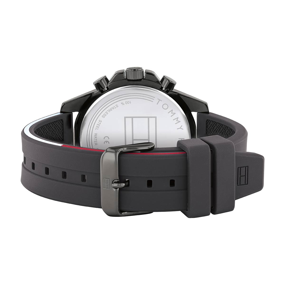 Shop Authentic Tommy Hilfiger Mason Black Dial Black Rubber Strap Watch for Men - 1791792 - Luxxuri