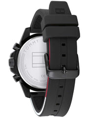  Shop Authentic Tommy Hilfiger Mason Black Dial Black Rubber Strap Watch for Men - 1791793 - Luxxuri