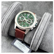  Shop Authentic Tommy Hilfiger Lars Chronograph Green Dial Brown Leather Strap Watch For Men - 1792064 - Luxxuri