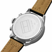  Shop Authentic Tommy Hilfiger Trent Chronograph Quartz Black Dial Black Leather Strap Watch For Men - 1791810 - Luxxuri