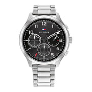  Shop Authentic Tommy Hilfiger Asher Chronograph Black Dial Silver Steel Strap Watch For Men - 1791852 - Luxxuri