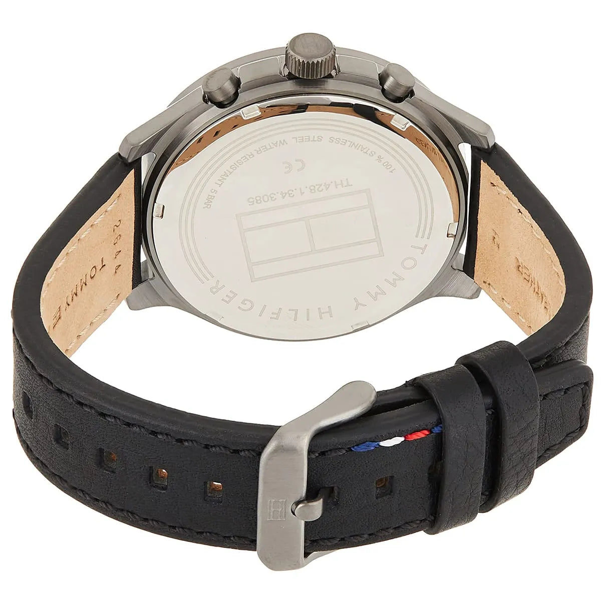  Shop Authentic Tommy Hilfiger Asher Chronograph Green Dial Black Leather Strap Watch For Men - 1791856 - Luxxuri