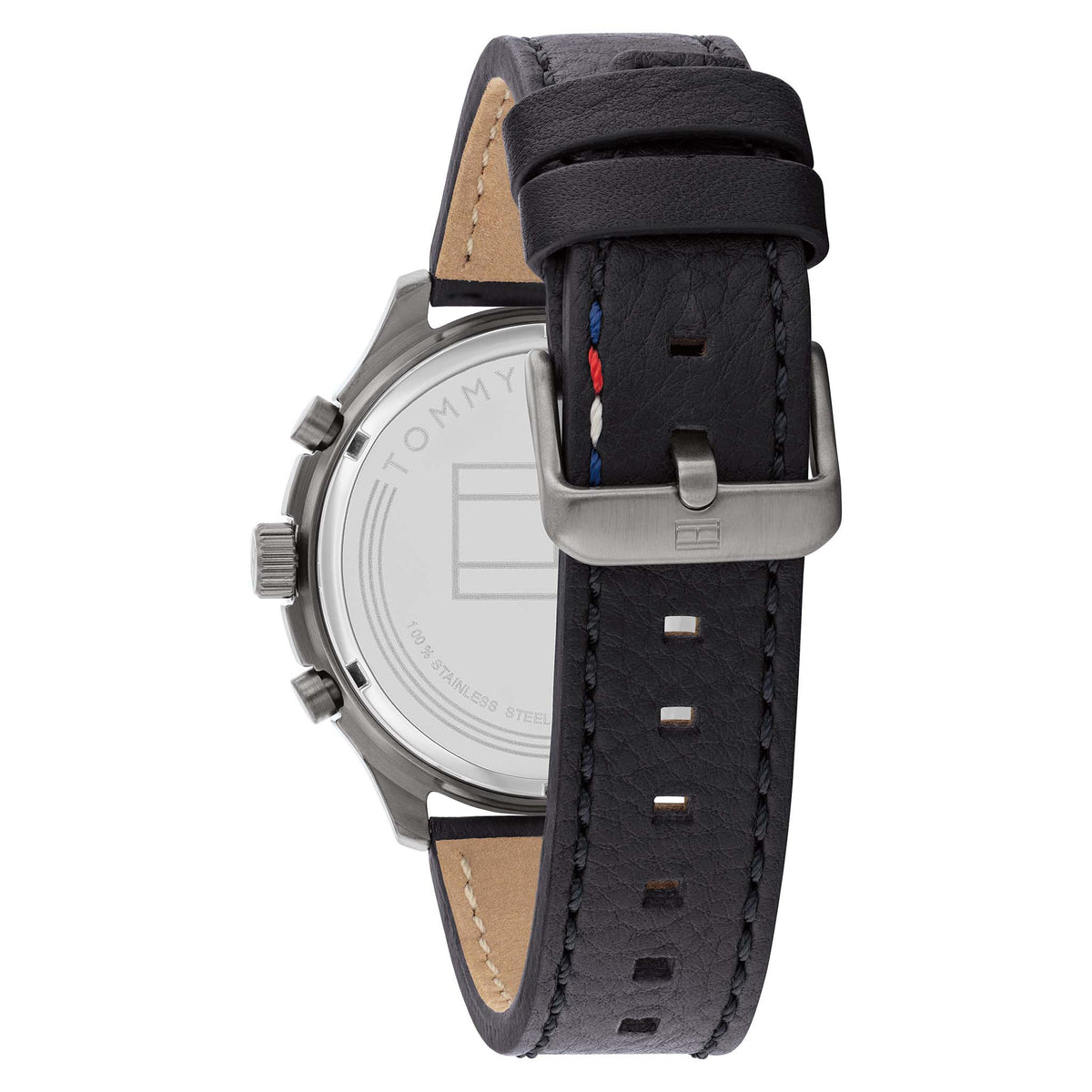  Shop Authentic Tommy Hilfiger Asher Chronograph Green Dial Black Leather Strap Watch For Men - 1791856 - Luxxuri