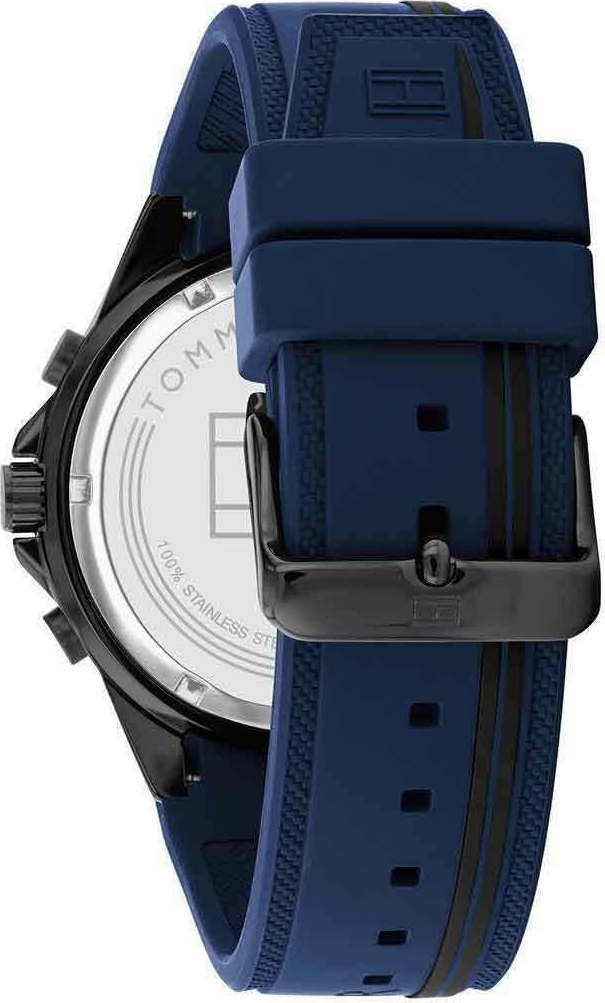  Shop Authentic Tommy Hilfiger Aiden Chronograph Blue Dial Blue Silicone Strap Watch For Men - 1791860 - Luxxuri