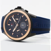  Shop Authentic Tommy Hilfiger Aiden Chronograph Blue Dial Blue Silicone Strap Watch For Men - 1791860 - Luxxuri