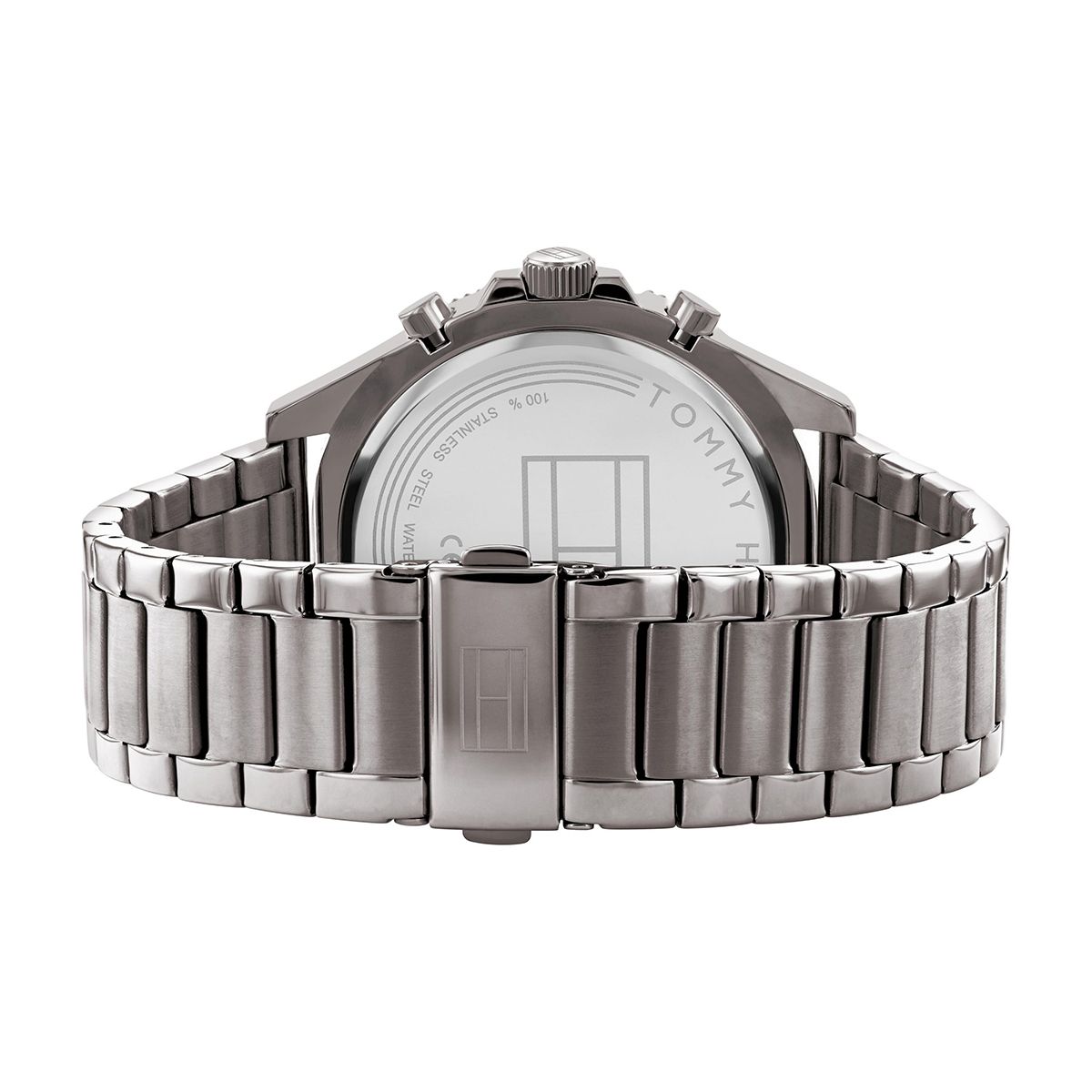  Shop Authentic Tommy Hilfiger Larson Chronograph Grey Dial Silver Steel Strap Watch For Men - 1791918 - Luxxuri